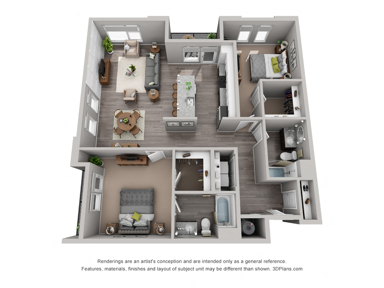 Ogden Floor Plan at CityWay, Indianapolis